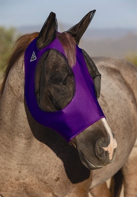 Professionel's Choice Comfort Fit lycra fluemaske til hesten, i lilla.